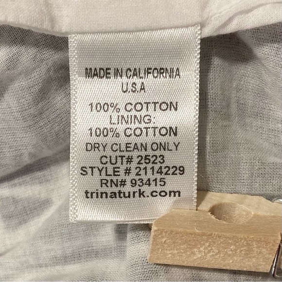 Trina Turk 100% Cotton Black and White Graphic Tiered Maxi Skirt - Picture 8 of 9